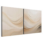 Impression sur toile modulaire Des lignes fluides dans des tons doux