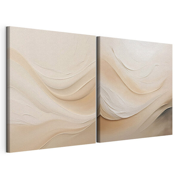 Des lignes fluides dans des tons doux Impression sur toile modulaire Des lignes fluides dans des tons doux
