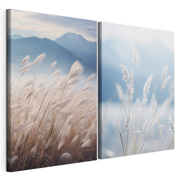 L'herbe qui ondule doucement au gré de la brise Impression sur toile modulaire L'herbe qui ondule doucement au gré de la brise