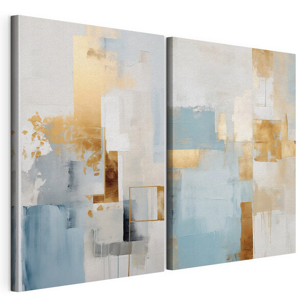 Impression sur toile modulaire Une harmonie abstraite dans des tons doux