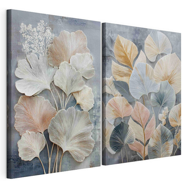 Impression sur toile modulaire Une végétation luxuriante aux couleurs douces