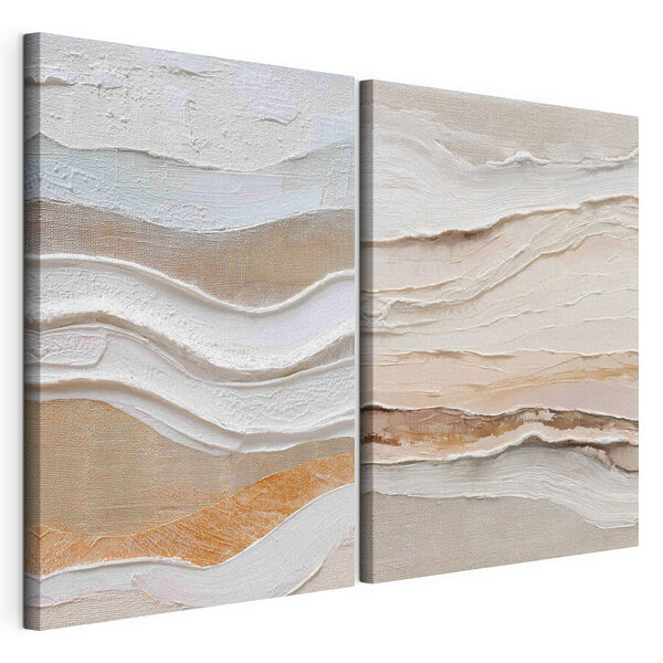 Des vagues douces de couleurs et de textures Impression sur toile modulaire Des vagues douces de couleurs et de textures