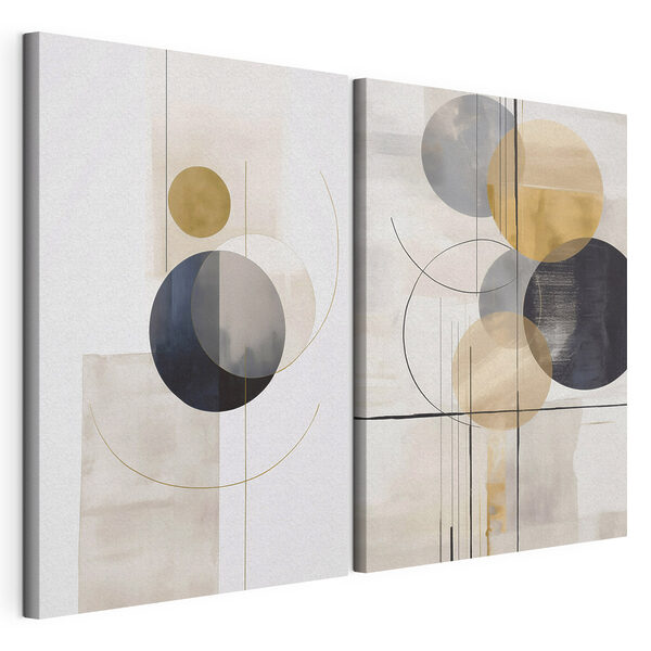 Impression sur toile modulaire Deux œuvres d'art