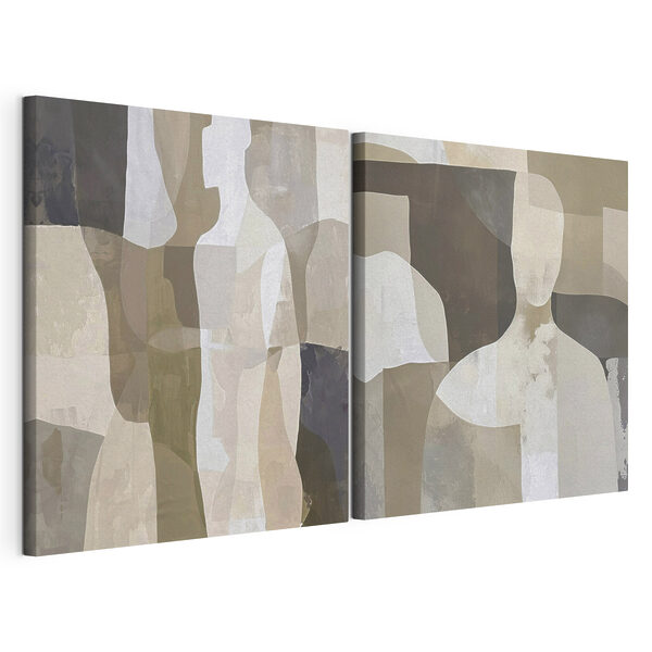 Deux œuvres d'art Impression sur toile modulaire Deux œuvres d'art