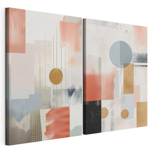 Deux œuvres d'art Impression sur toile modulaire Deux œuvres d'art