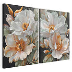 Impression sur toile modulaire - Des fleurs délicates aux teintes douces