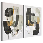 Impression sur toile modulaire Peinture de différentes formes et couleurs