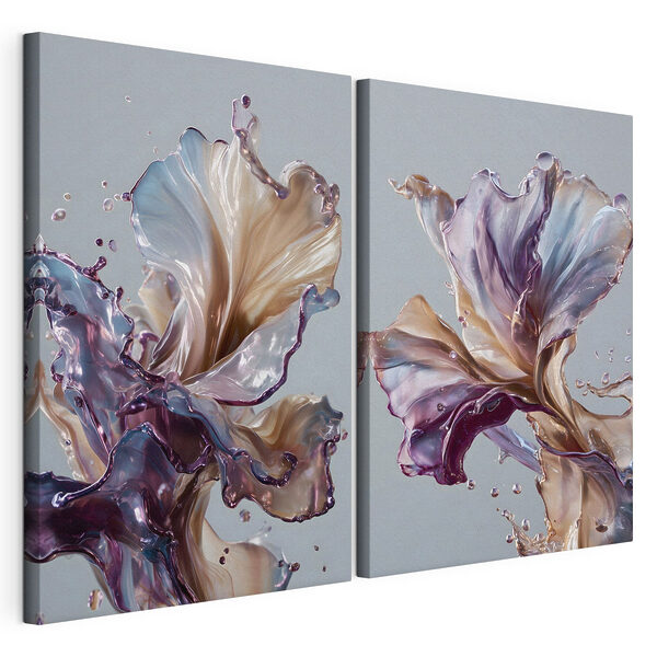 Les couleurs fluides créent une beauté dynamique Impression sur toile modulaire Les couleurs fluides créent une beauté dynamique
