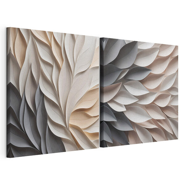 Des couches douces dans des tons neutres Impression sur toile modulaire Des couches douces dans des tons neutres