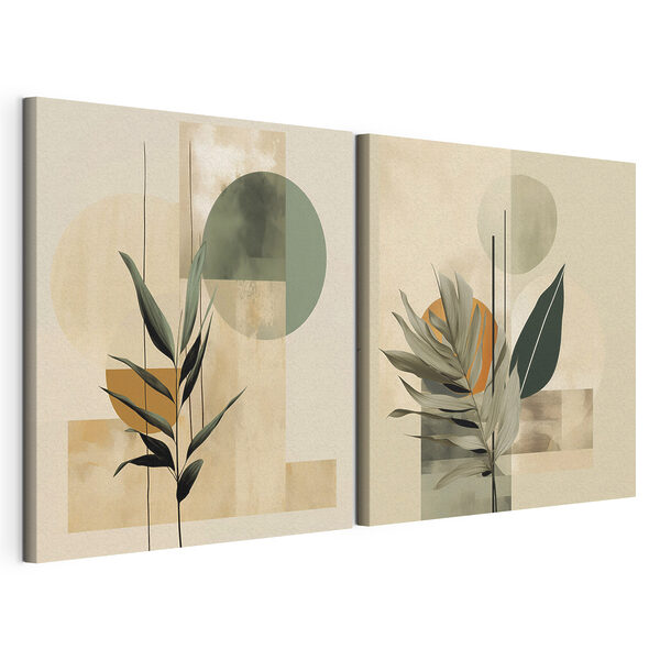 Deux œuvres d'art Impression sur toile modulaire Deux œuvres d'art