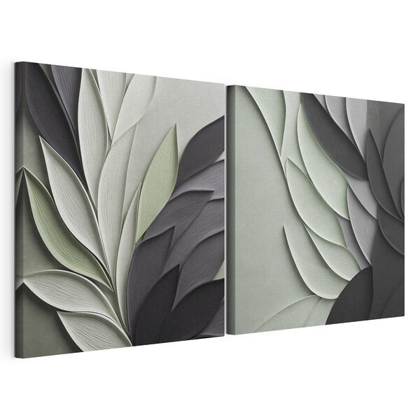 Création au design superposé d'inspiration florale Impression sur toile modulaire Création au design superposé d'inspiration florale