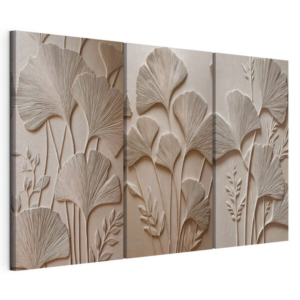 Motif floral élégant aux tons doux Impression sur toile modulaire Motif floral élégant aux tons doux