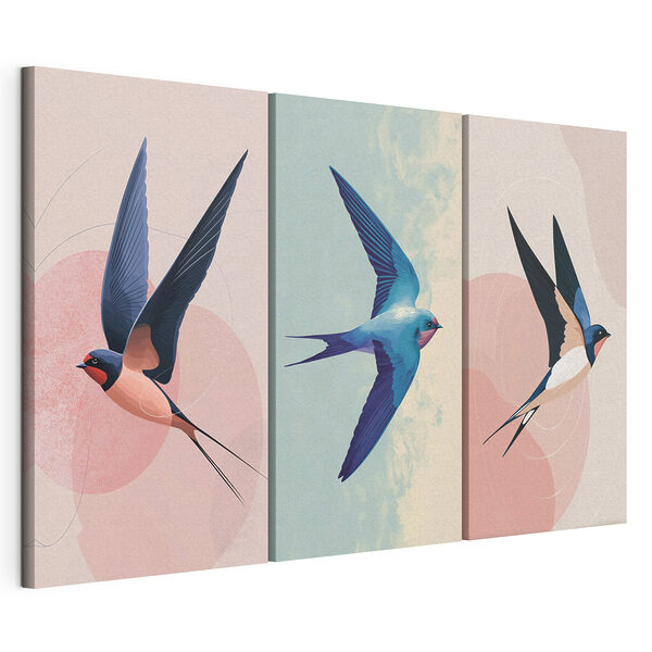 Un oiseau volant dans le ciel Impression sur toile modulaire Un oiseau volant dans le ciel