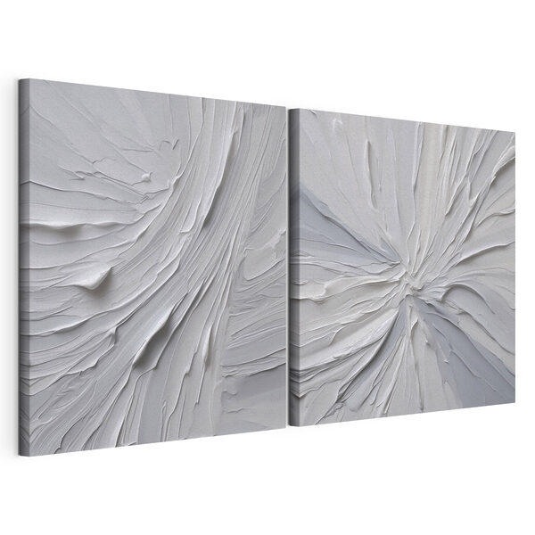 Impression sur toile modulaire Motifs abstraits aux teintes douces