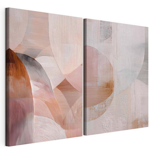 Impression sur toile modulaire Formes abstraites aux tons doux
