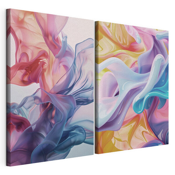 Impression sur toile modulaire Les couleurs tourbillonnantes créent un mouvement dynamique