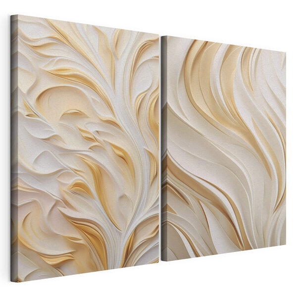 Impression sur toile modulaire Des volutes au design fluide et délicat