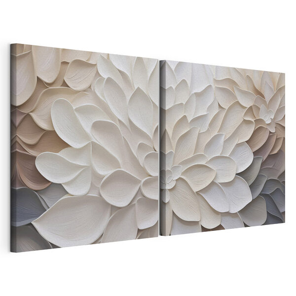Des pétales élégants aux teintes douces Impression sur toile modulaire Des pétales élégants aux teintes douces