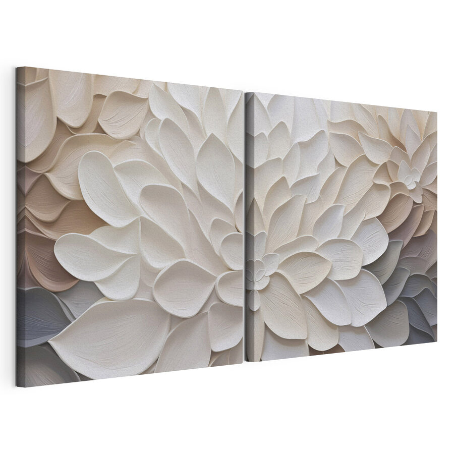 Tableau modulaire Charme des fleurs en rosace (UGS : m30296)