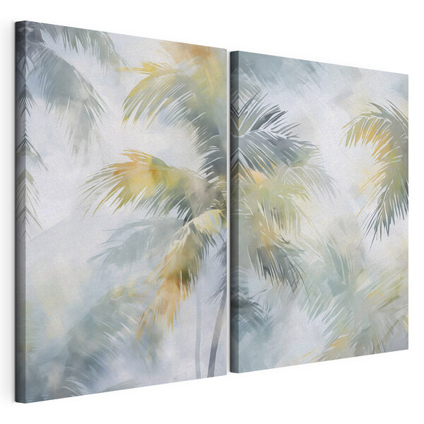 Des palmiers dans le ciel Impression sur toile modulaire Des palmiers dans le ciel