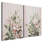 Impression sur toile modulaire - Des fleurs délicates aux teintes douces