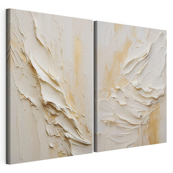Des textures fluides dans des tons neutres et doux Impression sur toile modulaire Des textures fluides dans des tons neutres et doux