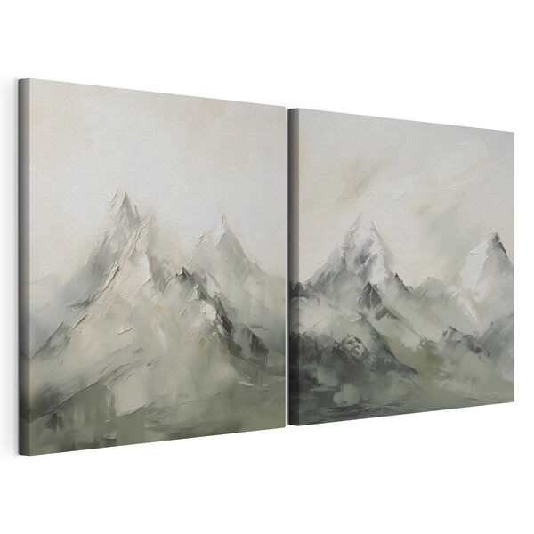 Impression sur toile modulaire Peinture représentant une montagne