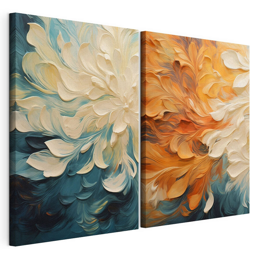 Tableau modulaire Deux images de fleurs sur une toile (UGS : m30378) Tableau modulaire Deux images de fleurs sur une toile (UGS : m30378)