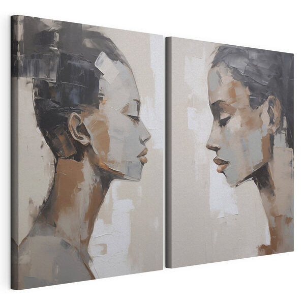 Impression sur toile modulaire Tableau représentant une femme