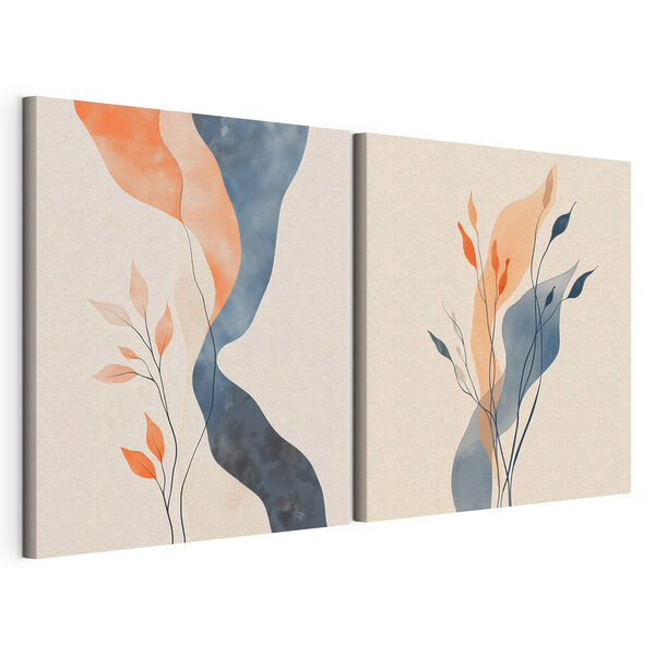 Les courbes douces et les couleurs s'entremêlent à merveille Impression sur toile modulaire Les courbes douces et les couleurs s'entremêlent à merveille