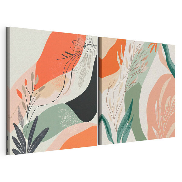 Impression sur toile modulaire Deux photos de plantes