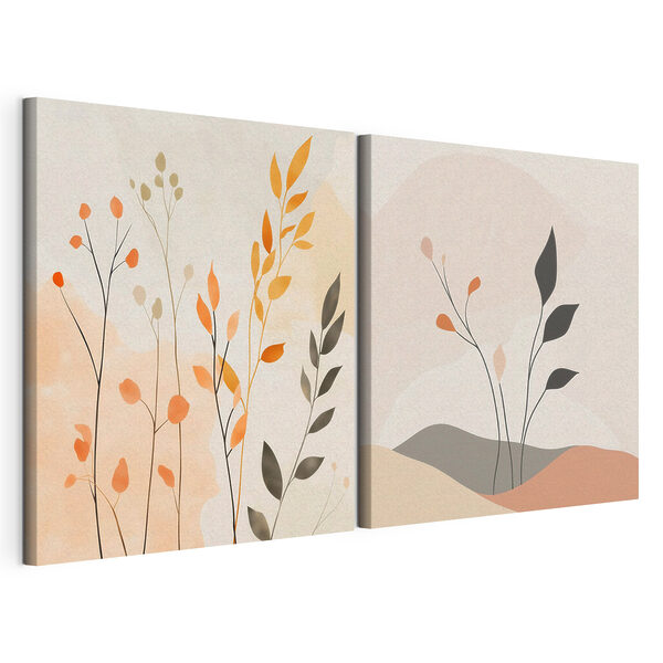 Impression sur toile modulaire Deux photos de plantes