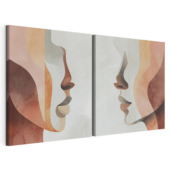 Les deux facettes d'une personne Impression sur toile modulaire Les deux facettes d'une personne