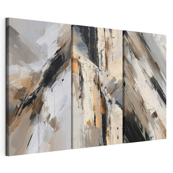 Compositions abstraites dans des tons neutres Impression sur toile modulaire Compositions abstraites dans des tons neutres