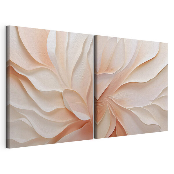 Des ondulations douces aux teintes délicates Impression sur toile modulaire Des ondulations douces aux teintes délicates