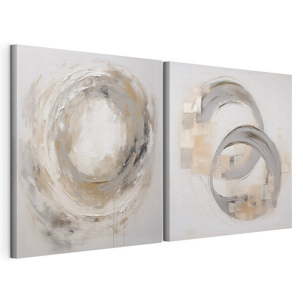 Peinture représentant un cercle et un cercle Impression sur toile modulaire Peinture représentant un cercle et un cercle