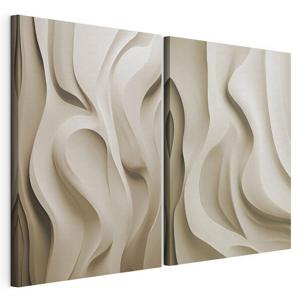 Des courbes gracieuses dans des tons neutres Impression sur toile modulaire Des courbes gracieuses dans des tons neutres