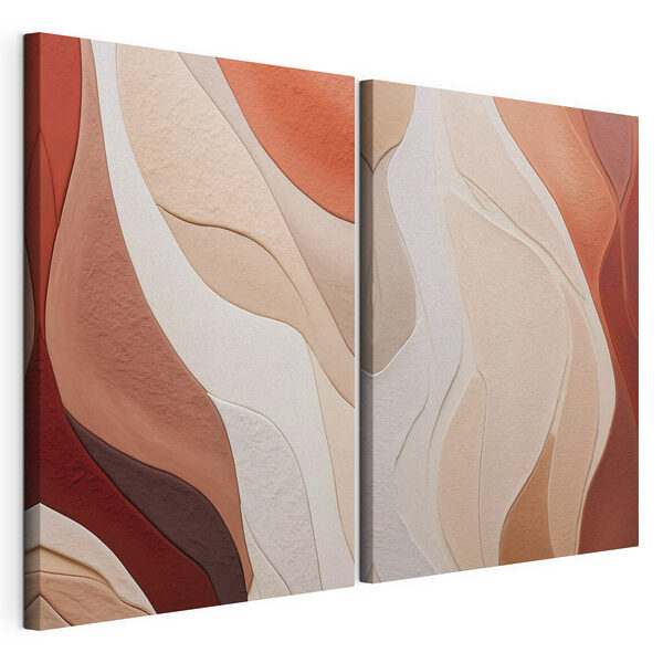 Des teintes douces en couches fluides Impression sur toile modulaire Des teintes douces en couches fluides