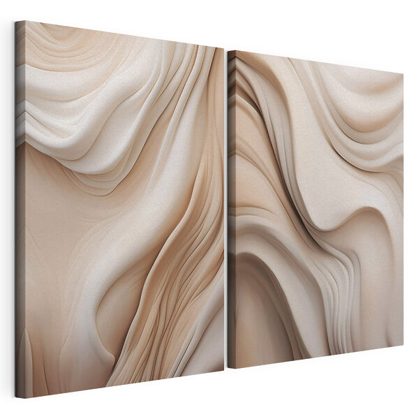 Des courbes douces dans des tons apaisants Impression sur toile modulaire Des courbes douces dans des tons apaisants
