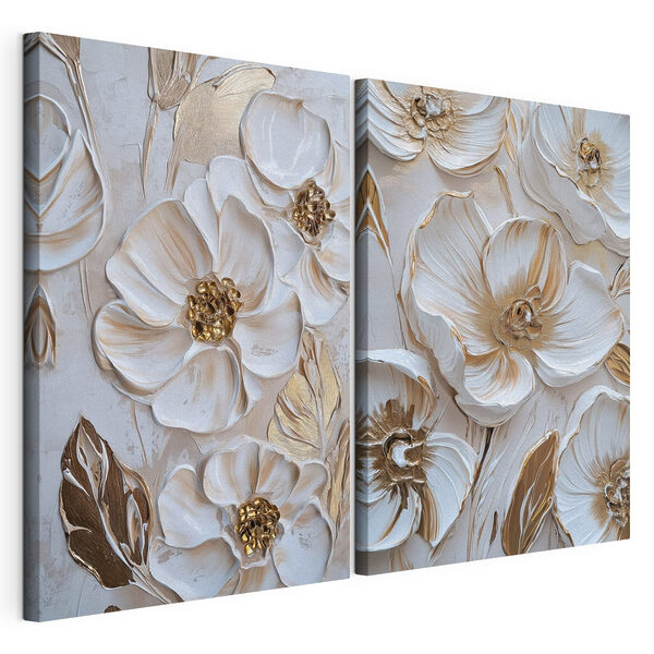 Collage de fleurs Impression sur toile modulaire Collage de fleurs