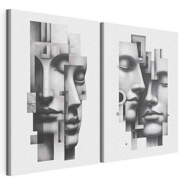 Fragments d’émotion et de lien Impression sur toile modulaire Fragments d’émotion et de lien