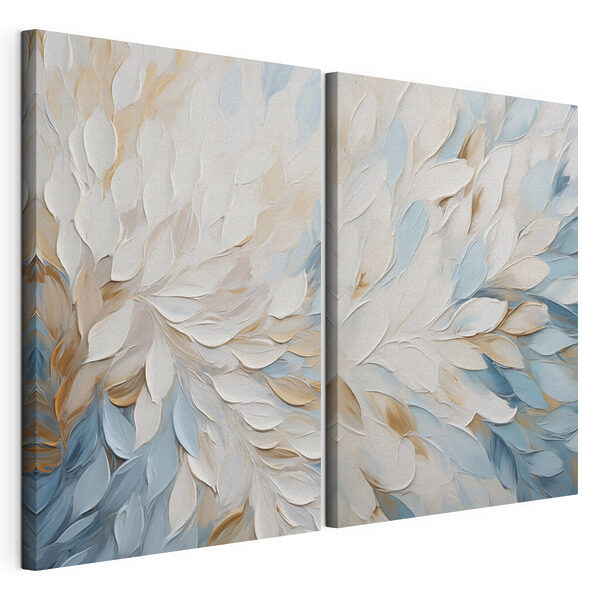 Impression sur toile modulaire Des superpositions élégantes de couleurs douces