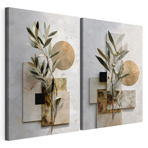Impression sur toile modulaire Des compositions élégantes mêlant nature et art