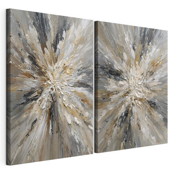 Impression sur toile modulaire Une explosion dynamique de couleurs abstraites
