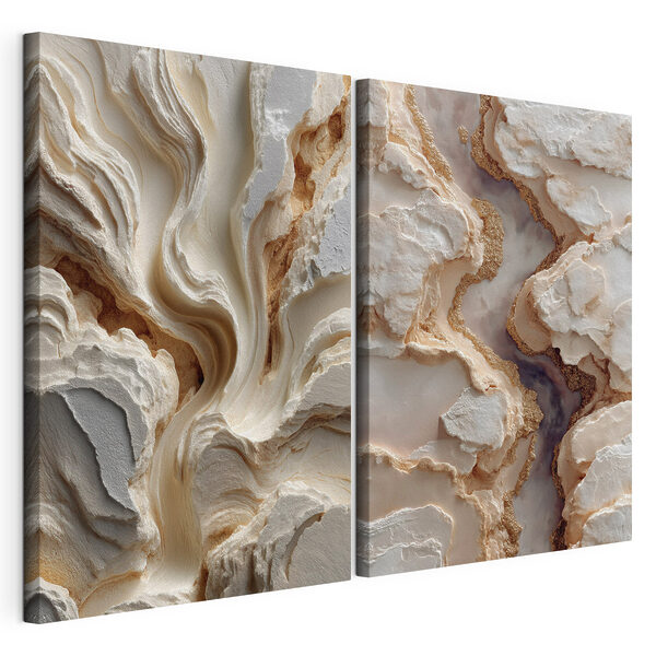 Impression sur toile modulaire Motifs fluides dans les formations naturelles