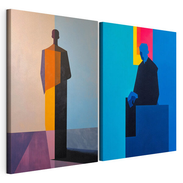 Tableau représentant un homme et un homme Impression sur toile modulaire Tableau représentant un homme et un homme