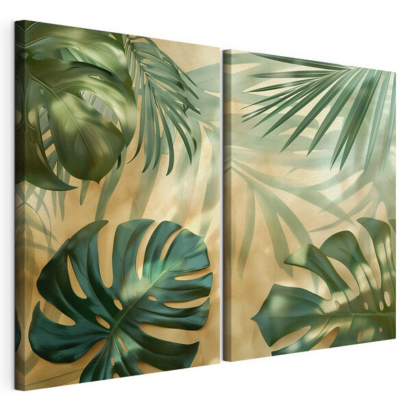 Impression sur toile modulaire Collage de différents types de feuilles