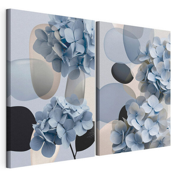 Collage de fleurs Impression sur toile modulaire Collage de fleurs