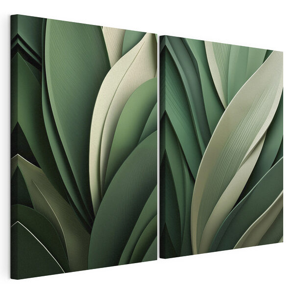 Impression sur toile modulaire De superbes nuances de vert superposées