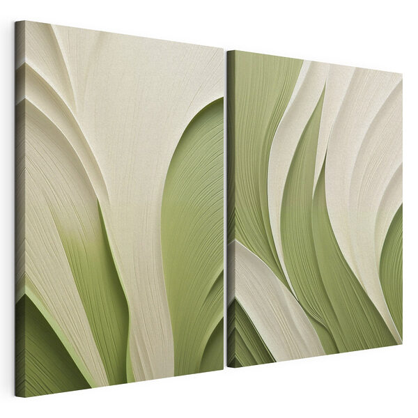 Impression sur toile modulaire Motifs fluides aux teintes douces